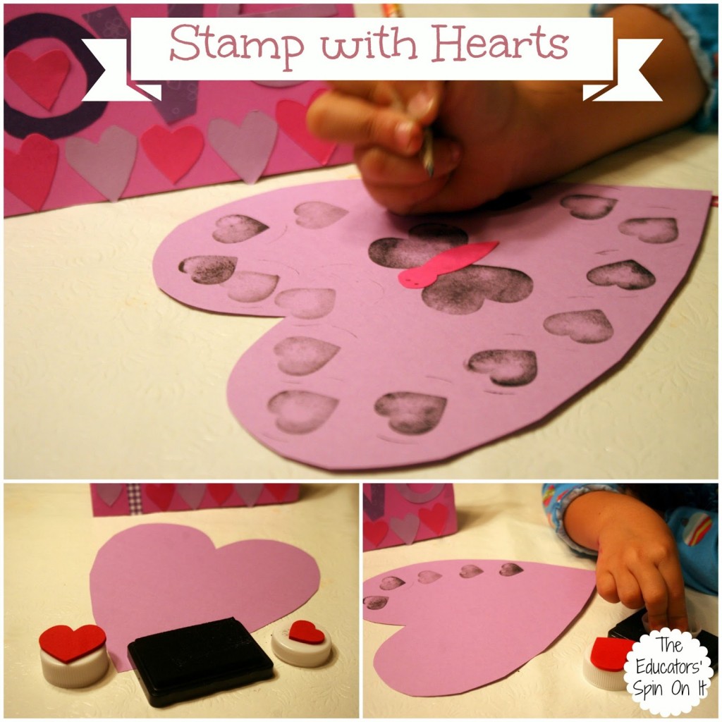 Making Valentine's Day Decorations with Heart Stamps 