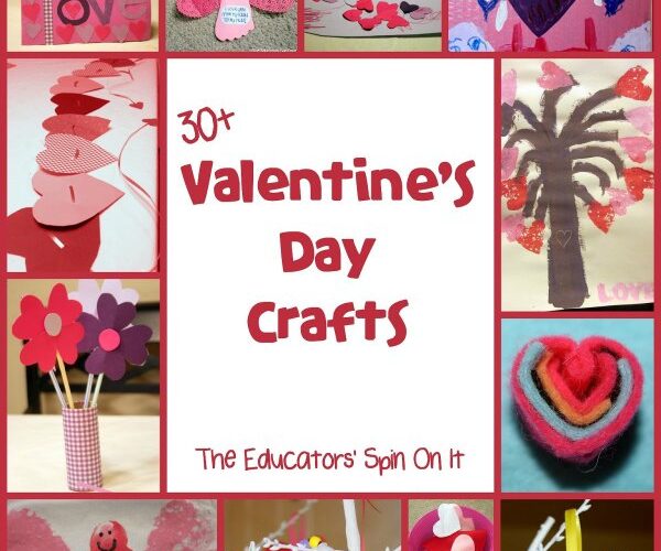 Valentines Day Crafts for Kids with hearts and paint