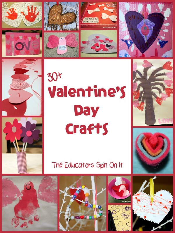 Valentines Day Crafts for Kids with hearts and paint