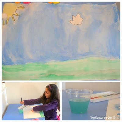 Handprint Truffula Trees inspired by Dr. Seuss's Book The Lorax