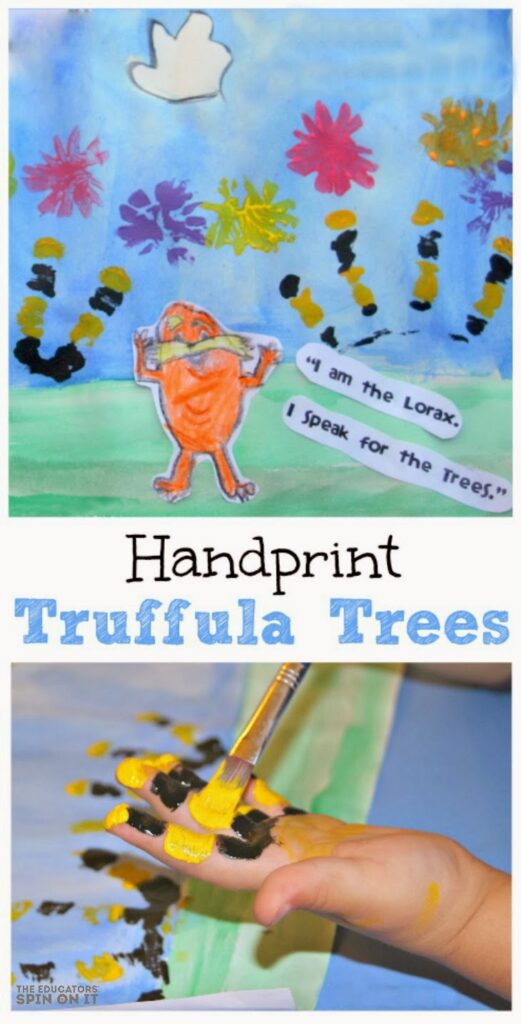 Handprint Truffula trees from The Educators' Spin On it