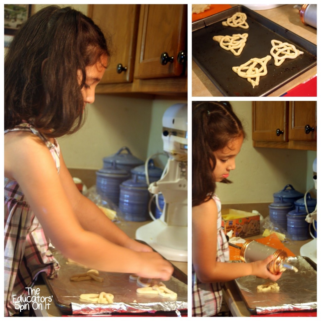 Creating Celtic  Knot Cookies with Kids to learn about Ireland