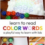 Learn to Read with Color Words and lids