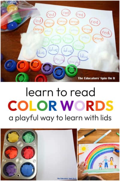 Learn to Read with Color Words and lids