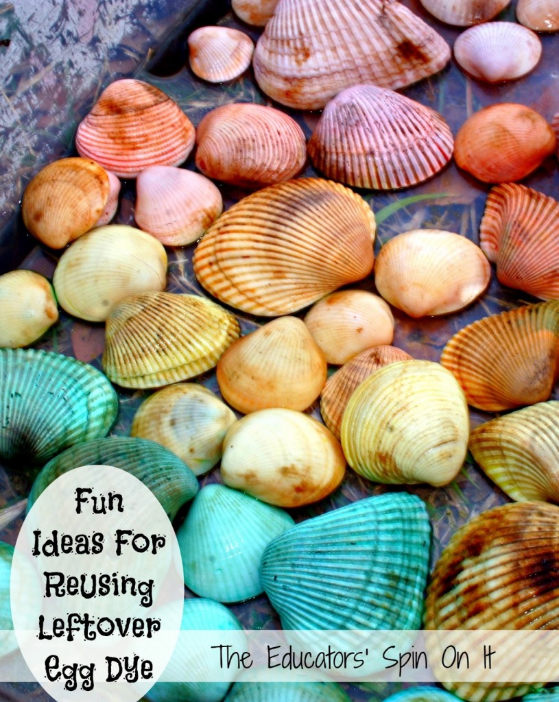 Rainbow Sea Shells Using Leftover Egg Die