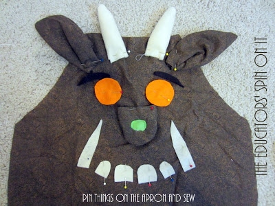 Sewing Tutorial for Gruffalo Apron for Kids