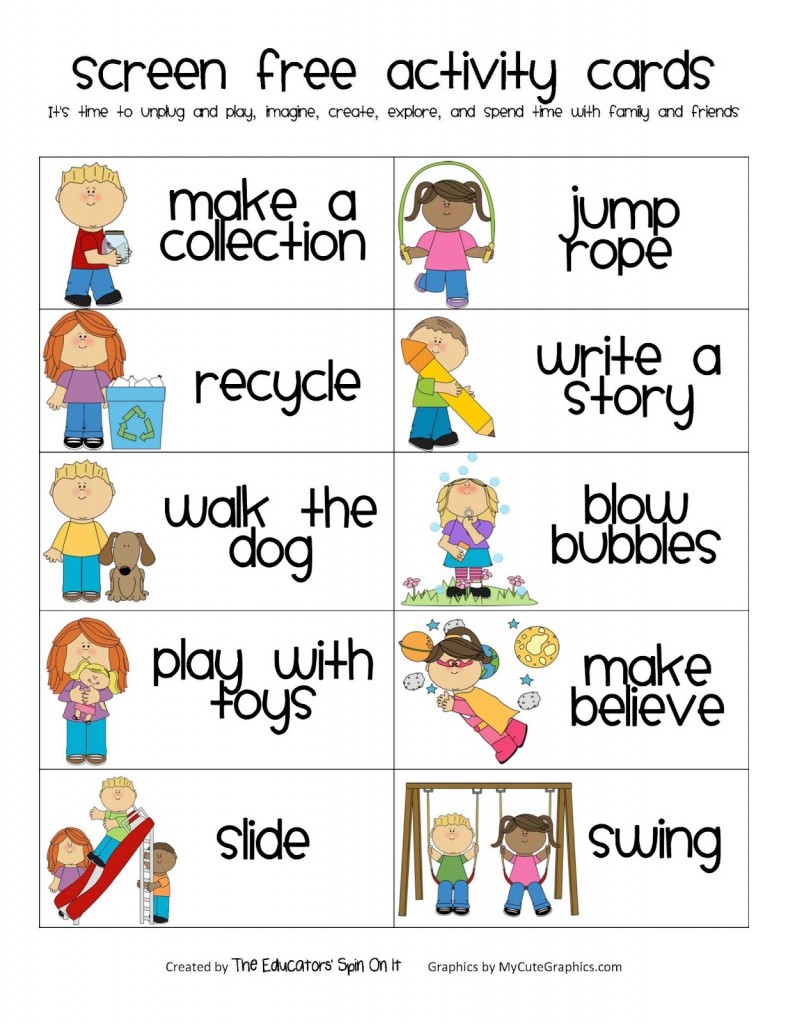 Screen Free Activity Cards 