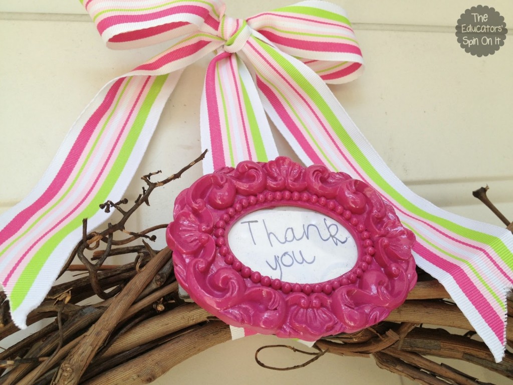 Thank You Gift Wreath for Teachers Classroom 
