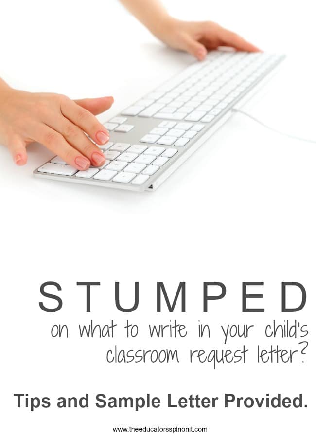 How to write a letter for classroom placement or teacher request with a sample letter