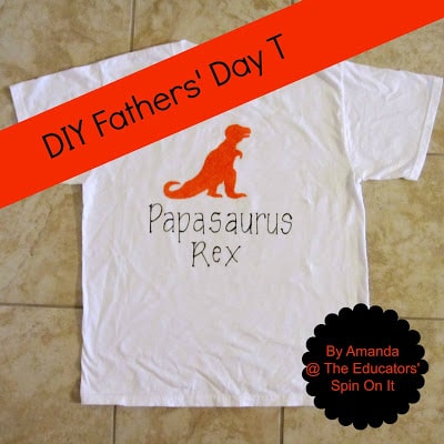 DIY Father's Day Tshirt Idea with Dinosaur Theme