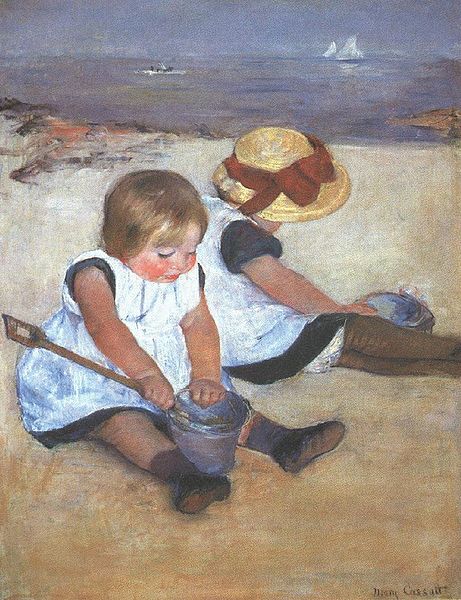 Children on the Beach by Mary Cassatt