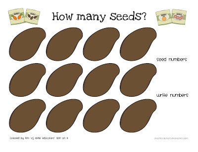 Printable Activity for Learning with Seeds from The Educators' Spin On it