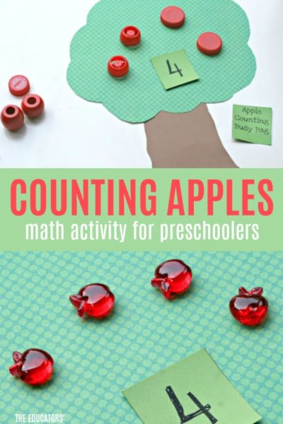 Counting Apples Math Activity for Preschooler and Toddlers