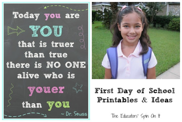 The First Day of School Resources & Printables The