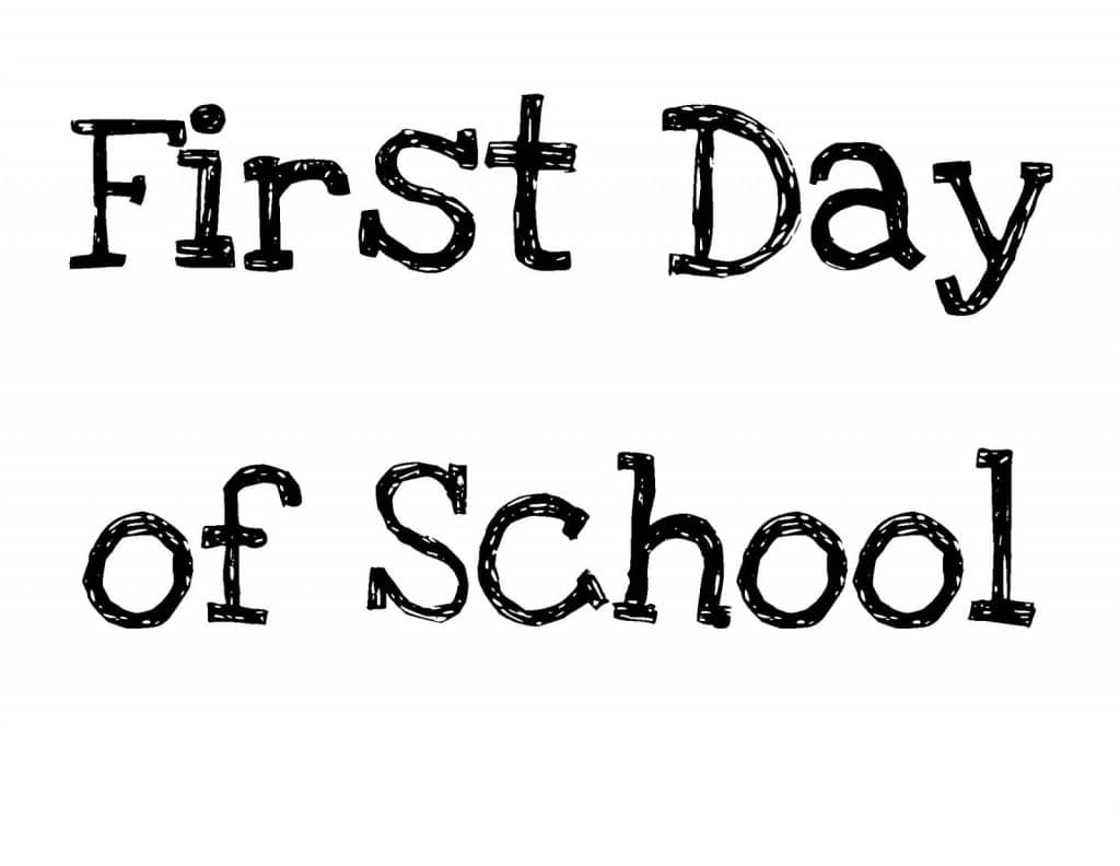 First Day of School Sign