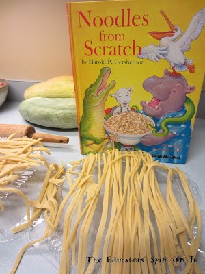 Making noodles from scratch – little hands that cook with books