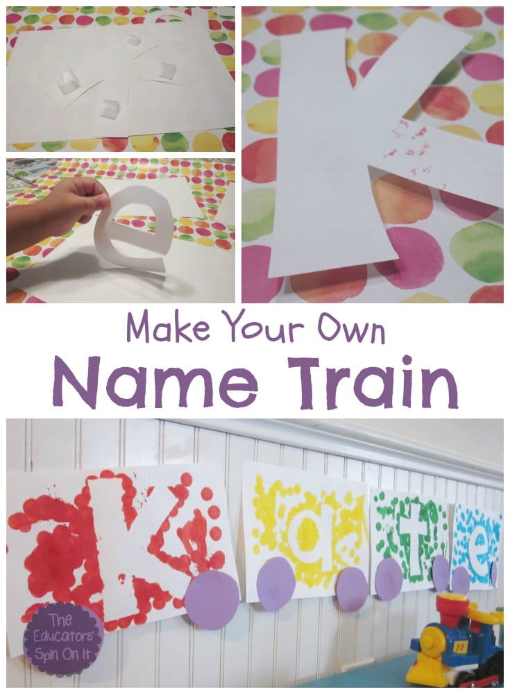 Creating a Name Train Craft And Train Snack for Preschoolers