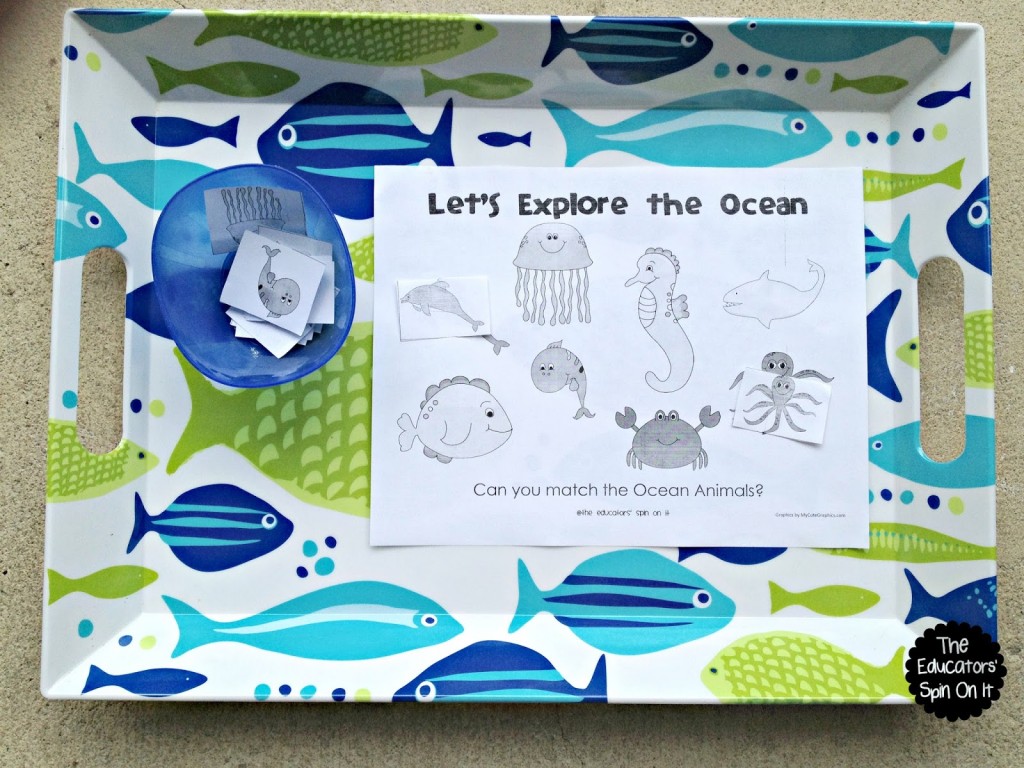 Ocean Themed Printables for Busy Bag Game 