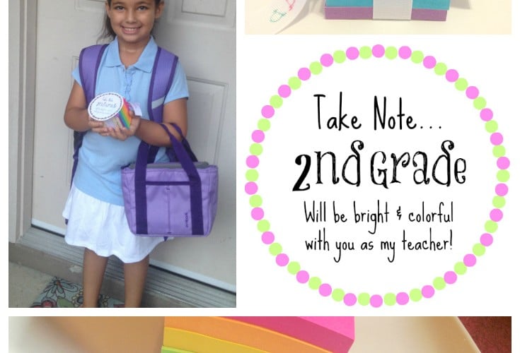 Teacher Gift Idea with Post Its and Printable Tag