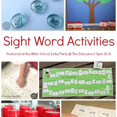 Sight Word & Word Family Activities