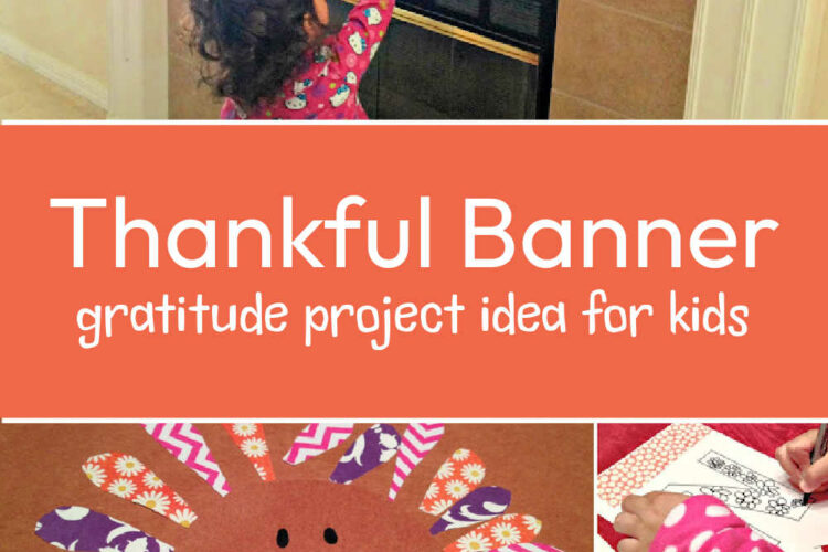 Thankful Banner Project for Kids for Thanksgiving