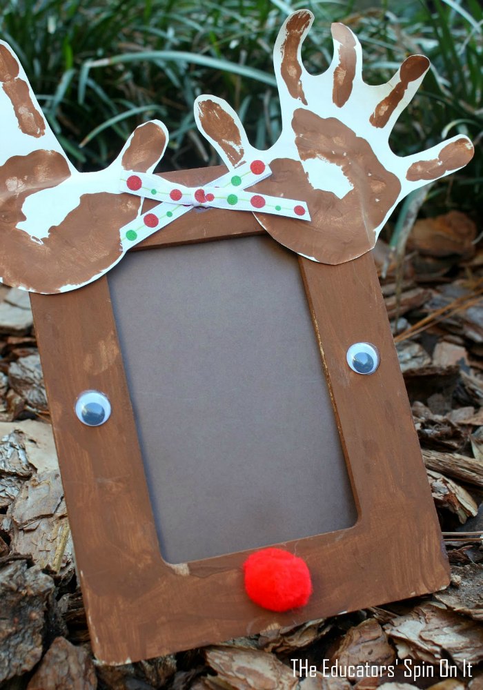 Download Adorable Handprint Reindeer Craft Frame For The Holidays PSD Mockup Templates