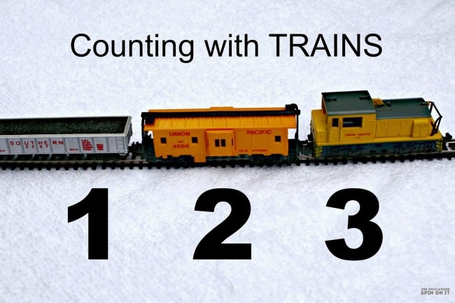 Counting Trains Activity for preschoolers