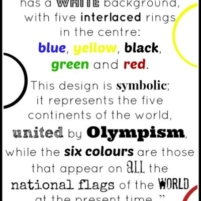 Olympic Rings Activities