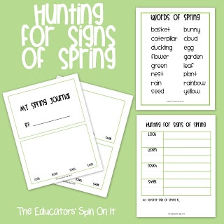Spring Journal and Observation Sheet for Kids