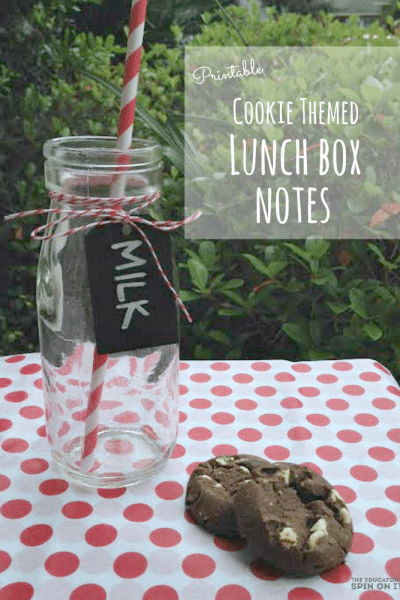 Cookie Themed Lunch Box Notes