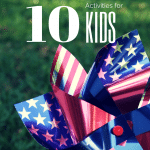 Patriotic Activities for Kids featuring Red, White and Blue Pinwhell