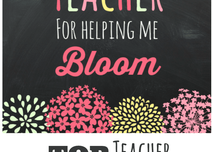 Teacher Appreciation Gift using Flowers Kid Made