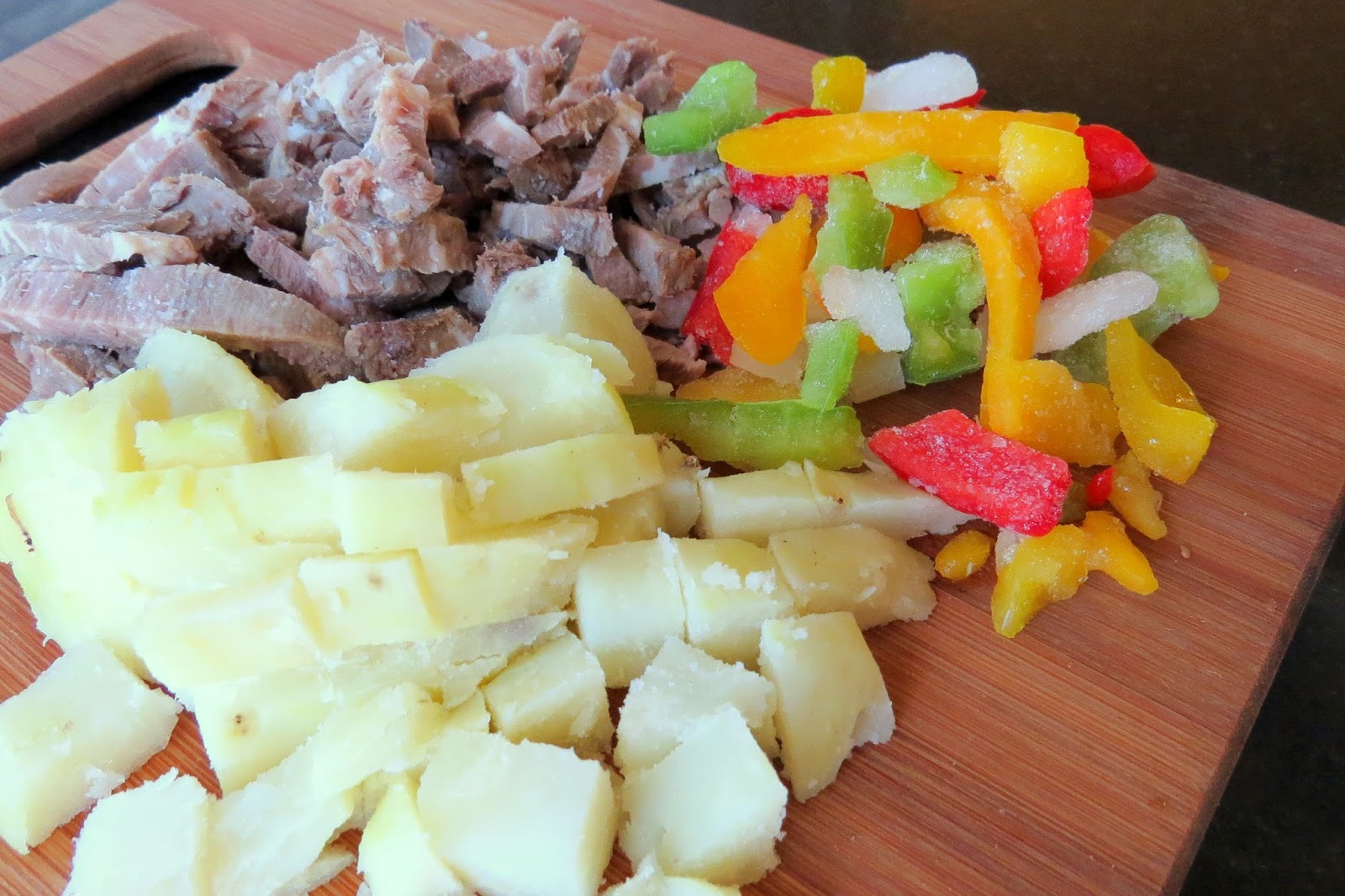 Steak and Potato Breakfast Fajita Ingredients