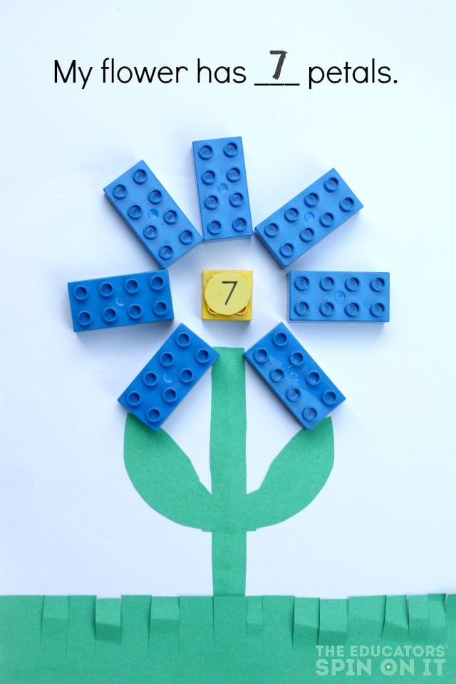 LEGO Garden, a preschool math activity for ages 3-5