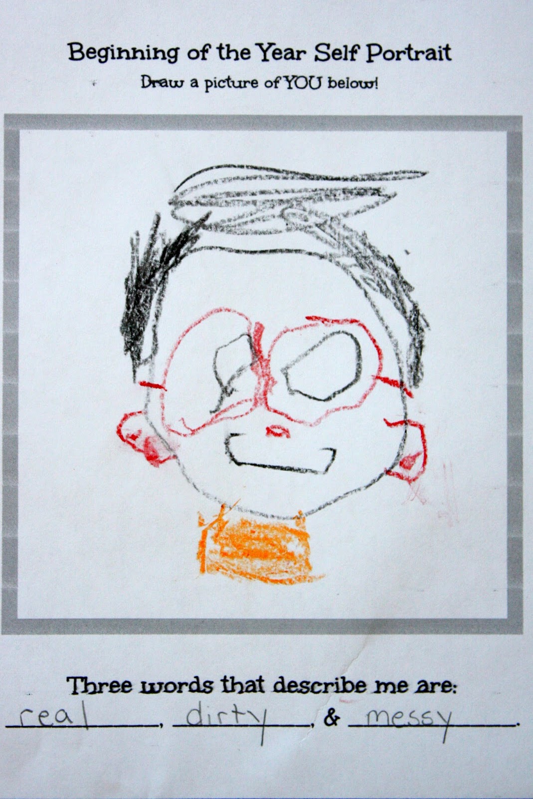 Self Portrait of a 4 year old boy