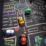 Chalkboard Town for Kids Play with Recycled Box