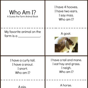 Who Am I? A Guess the Farm Animal Book
