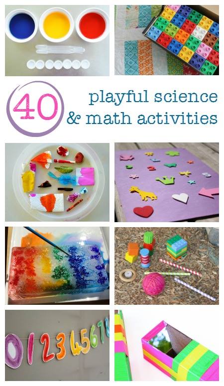 Don't miss these awesome Playful Science and Math Activities for Preschool. I can't decide which one I want to try first! Great for teachers, parents, and care-givers.