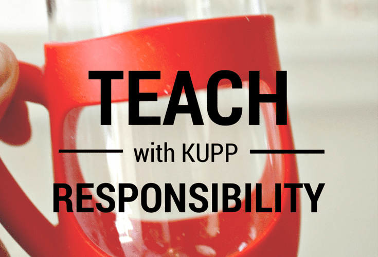 Teaching Responsibility with Cups at Home with Kids