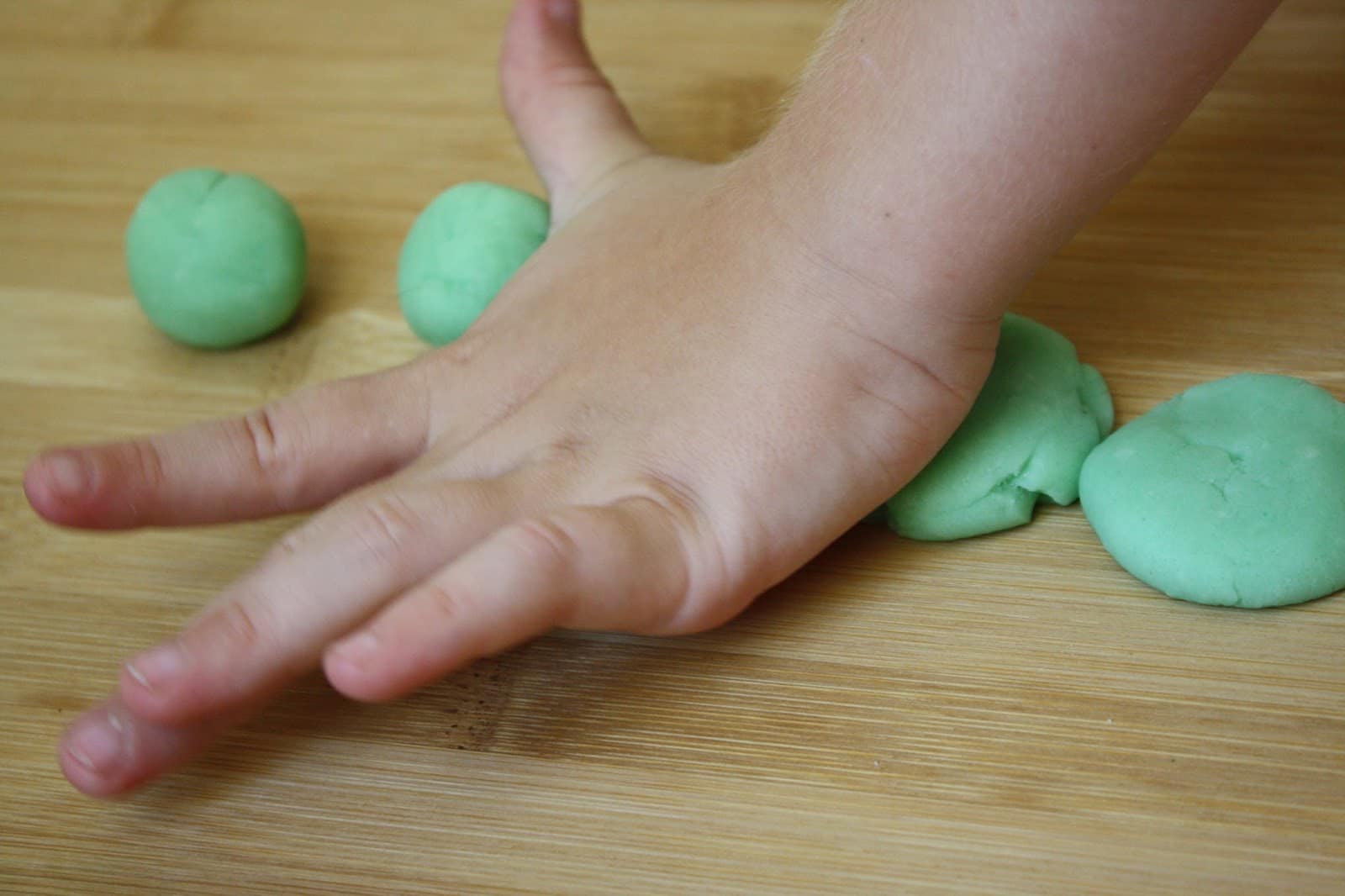 Playdough math-smash game for preschoolers