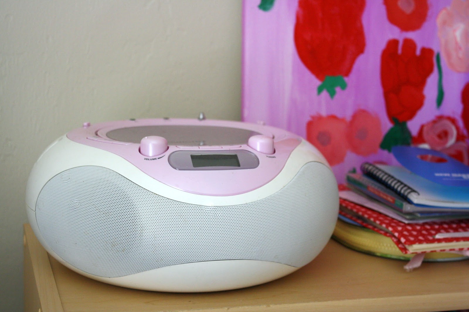 Add a CD player and calming music to your child's reading space