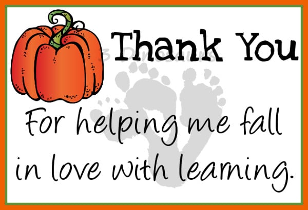 Fall in love with learning printable