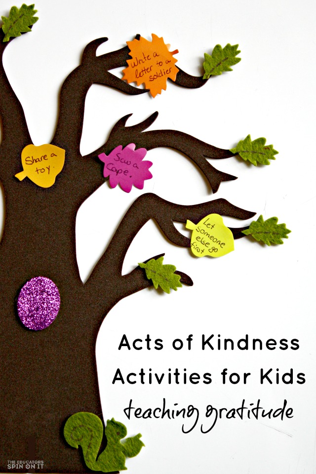 Acts of Kindness Activity for the kids. Perfect for November and Thanksgiving! Head over and see this cute idea!
