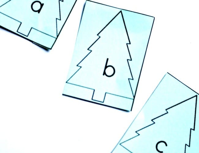 Christmas Tree Alphabet Game Printable