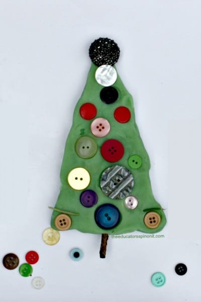 Christmas%2BTree%2Bplaydough.jpg - The Educators' Spin On It Playdough Christmas Tree Activity for Fine Motor Skills