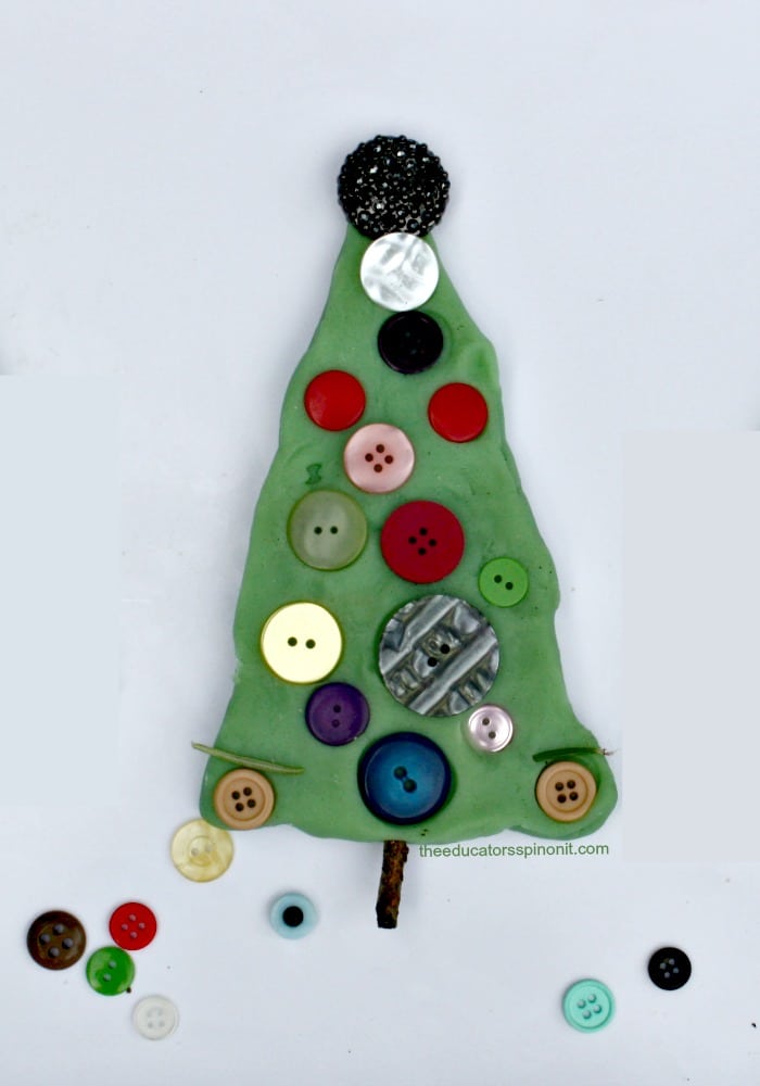 Playdough Christmas Tree Crafts for Kids - The Educators' Spin On It