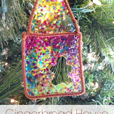 DIY Stained Glass Gingerbread Man Ornament