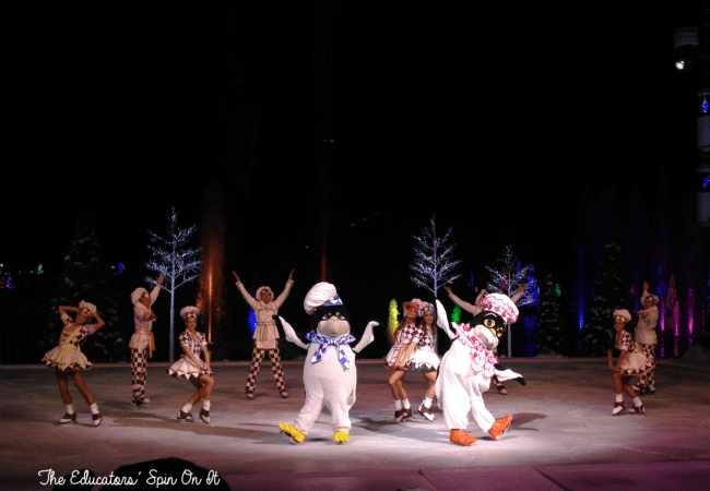 Ice Skating at SeaWorld's Christmas Celebration with a family a 4. A must-do experience for the holiday season!