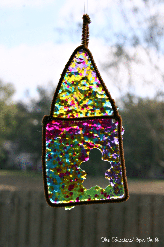 DIY Stained Glass Gingerbread Ornament for Christmas from The Educators' Spin On It 