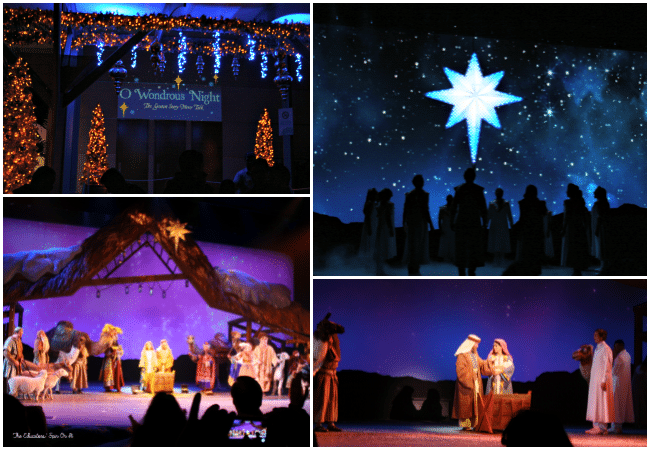 Living manger at SeaWorld's Christmas Celebration with a family a 4. A must-do experience for the holiday season!